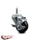 Service Caster 3'' Black Poly Wheel Swivel 7/16'' Grip Ring Stem Caster with Brake SCC-GR20S314-PPUB-BLK-TLB-716138 - alternate 2